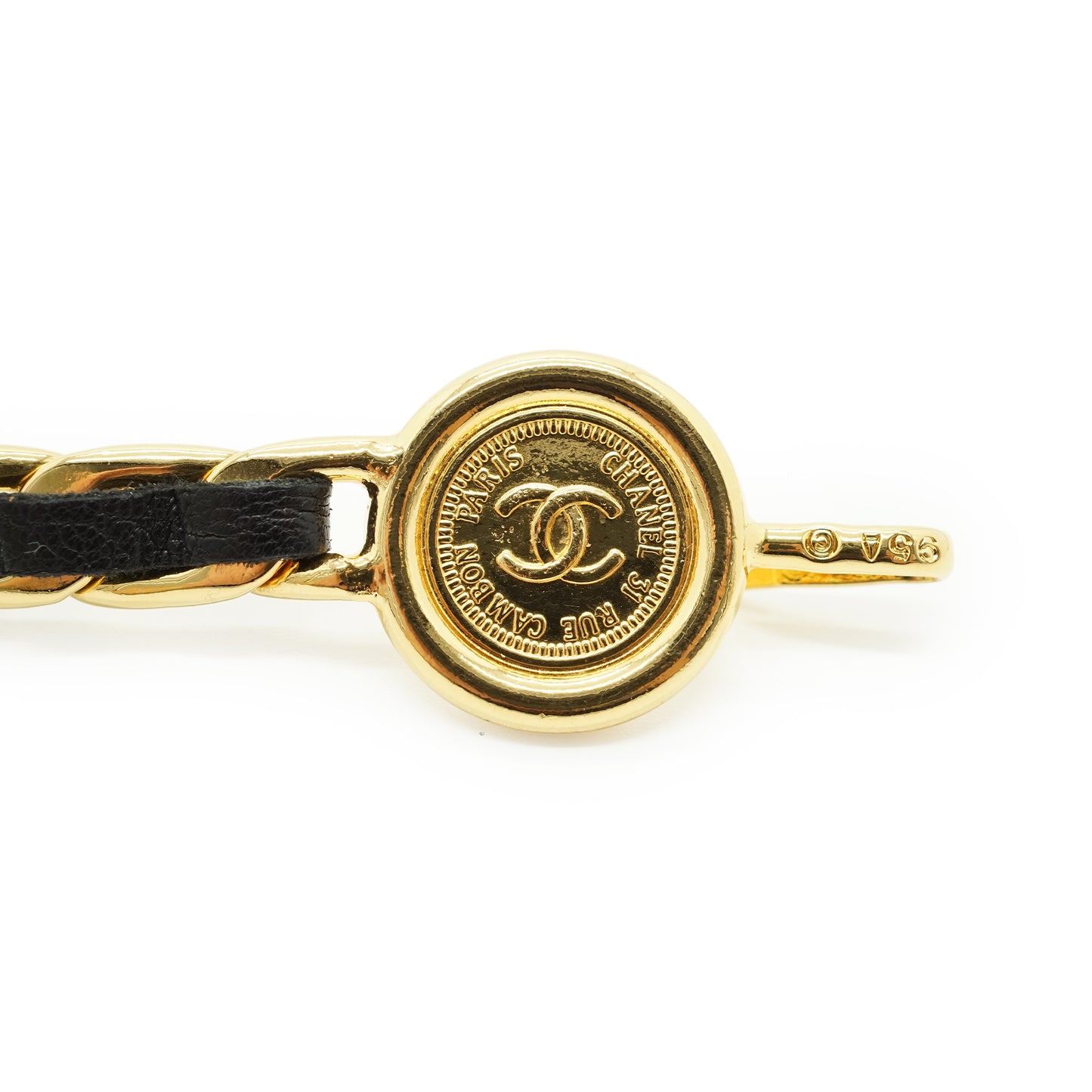 Vintage CC 31 Rue Cambon Medallion Chain Belt GP 80