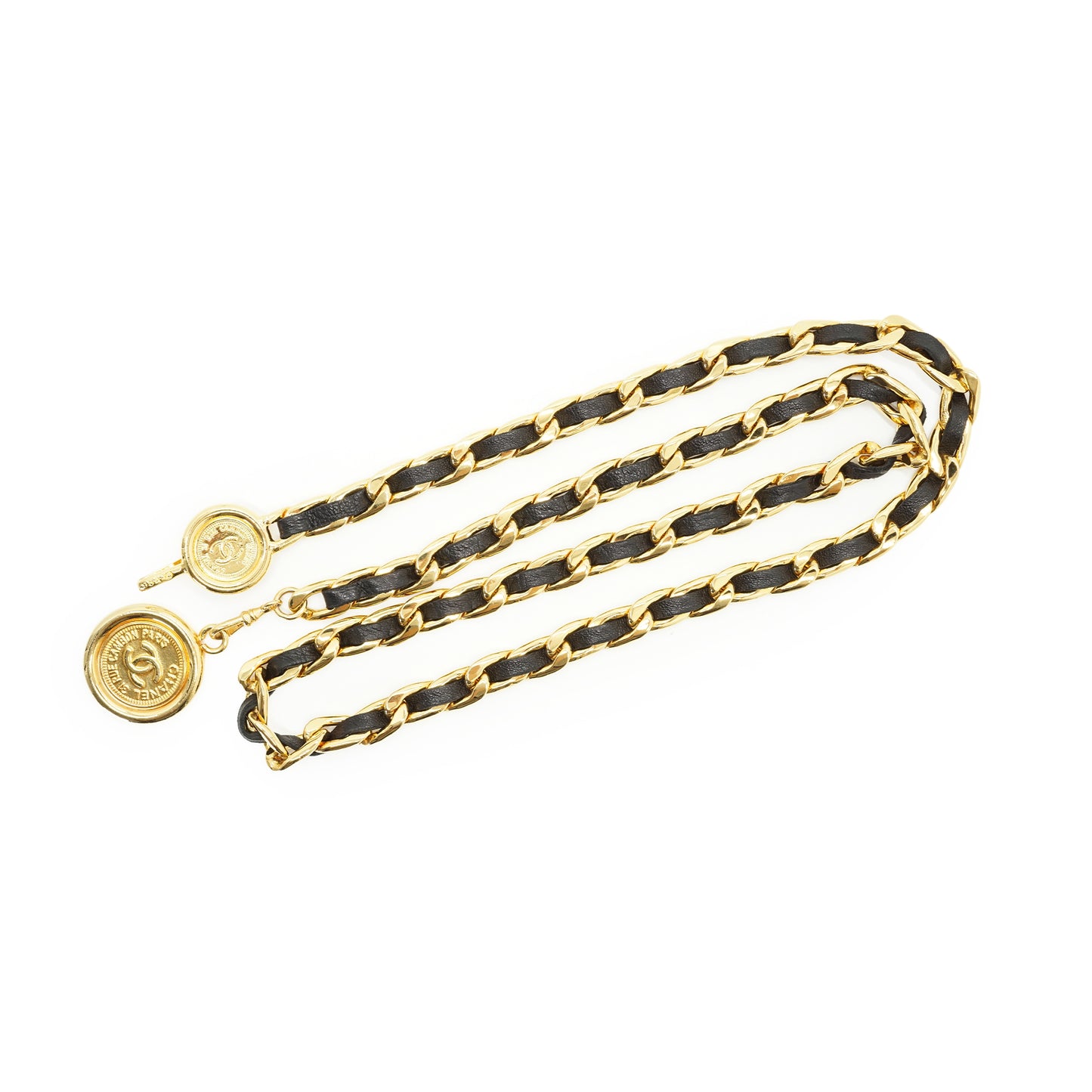 Vintage CC 31 Rue Cambon Medallion Chain Belt GP 80