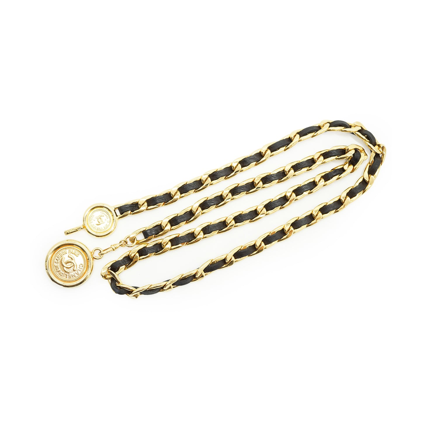 Vintage CC 31 Rue Cambon Medallion Chain Belt GP 80