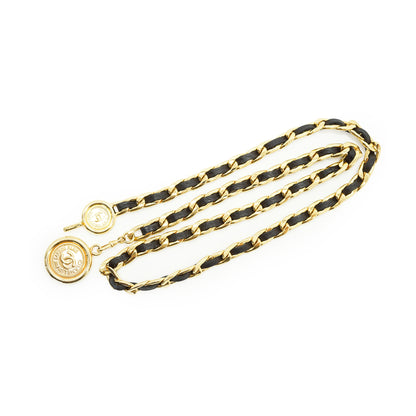 Vintage CC 31 Rue Cambon Medallion Chain Belt GP 80