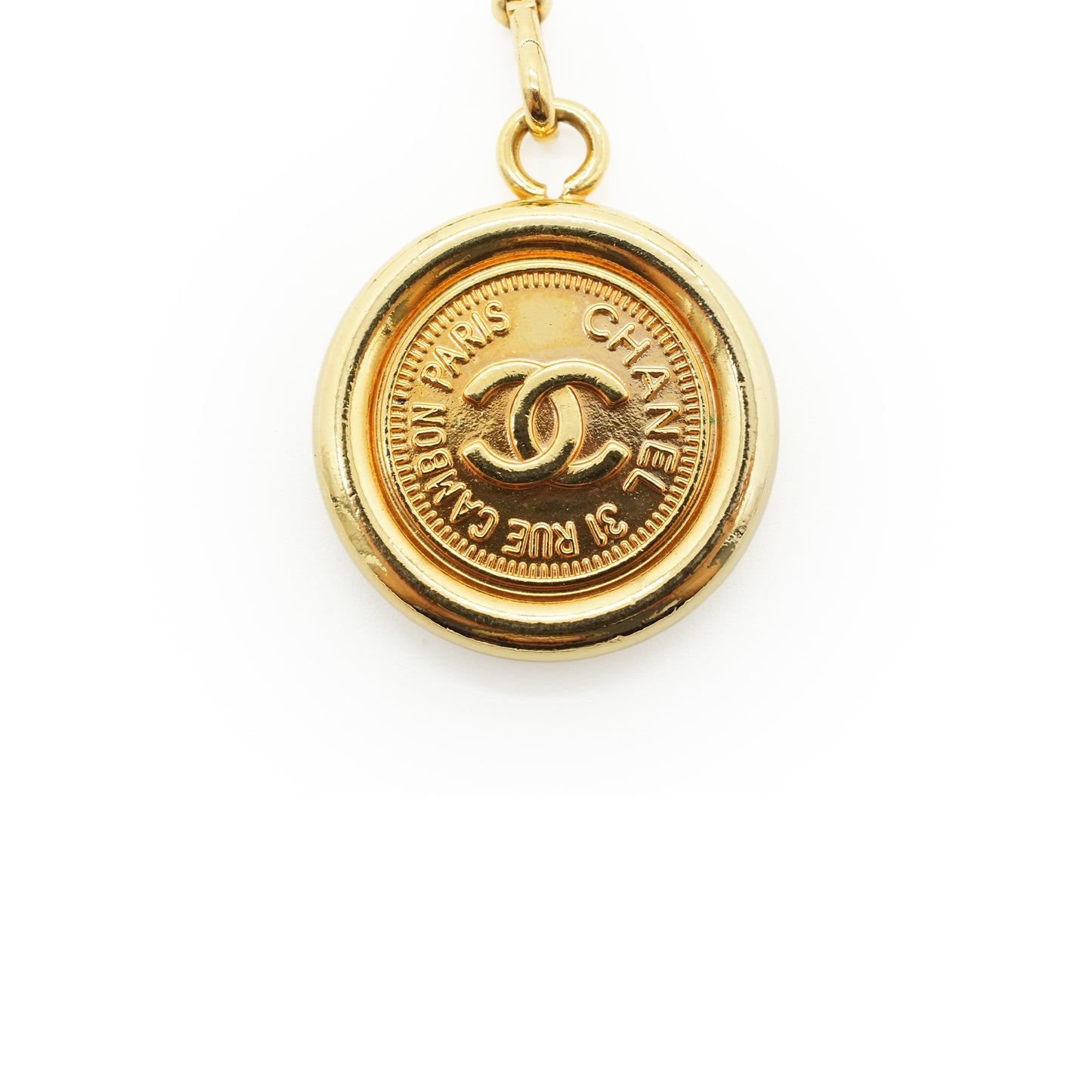Vintage CC 31 Rue Cambon Medallion Chain Belt GP 80