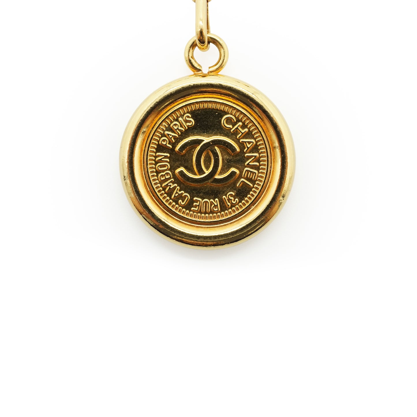 Vintage CC 31 Rue Cambon Medallion Chain Belt GP 80