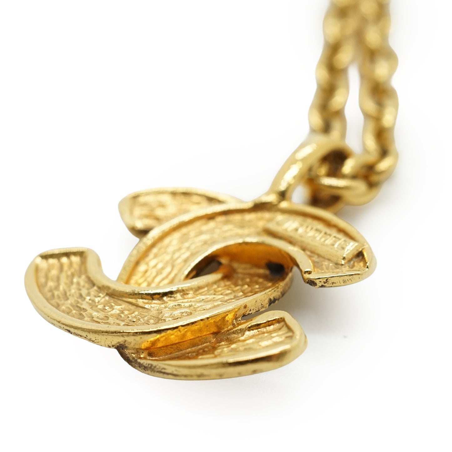 Vintage Small CC Matelasse Pendant Necklace