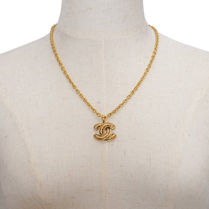 Vintage Small CC Matelasse Pendant Necklace