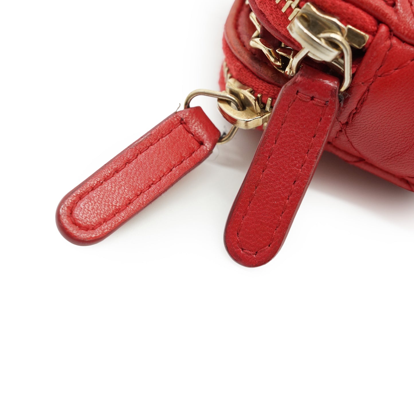 CC Lambskin Double Zip Crossbody Wallet-on-Chain