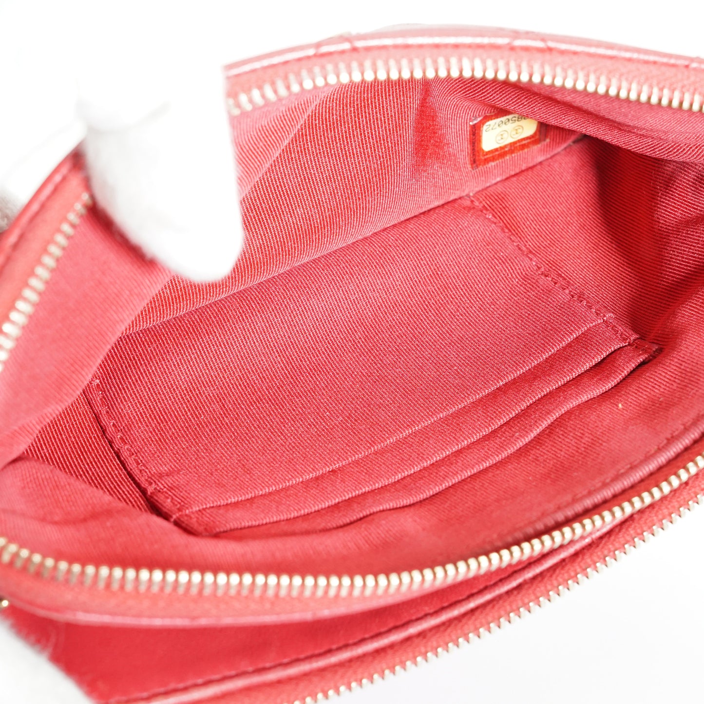 CC Lambskin Double Zip Crossbody Wallet-on-Chain