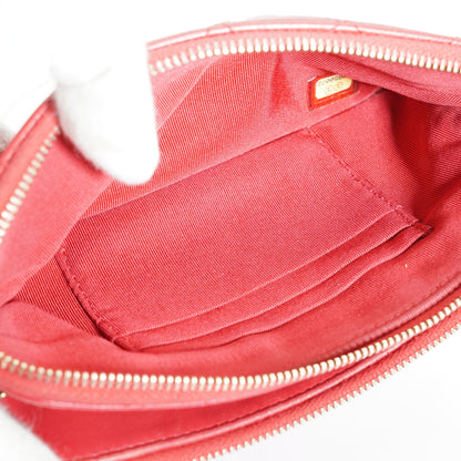 CC Lambskin Double Zip Crossbody Wallet-on-Chain