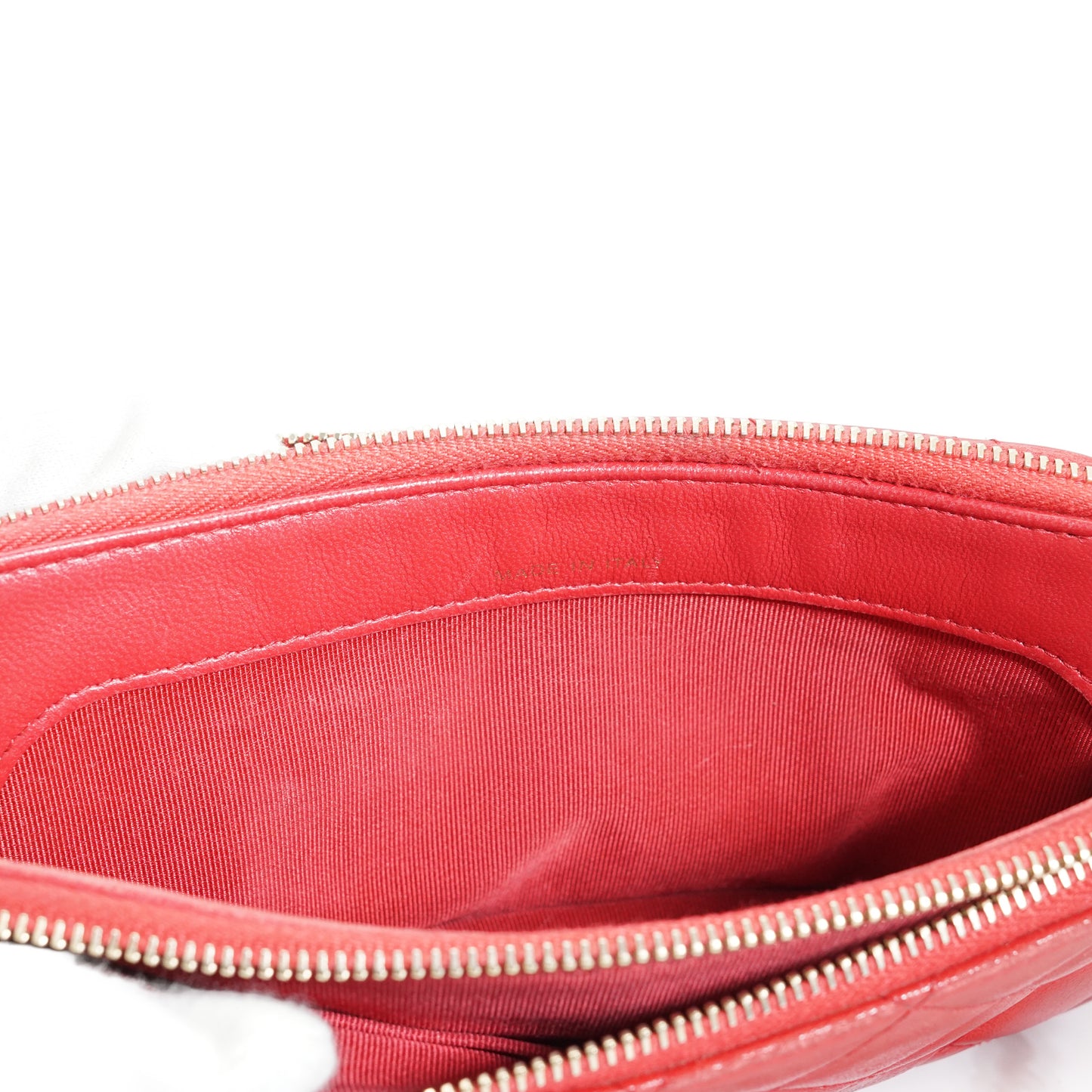 CC Lambskin Double Zip Crossbody Wallet-on-Chain