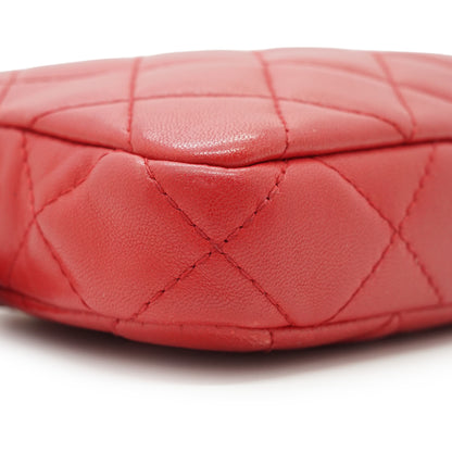 CC Lambskin Double Zip Crossbody Wallet-on-Chain