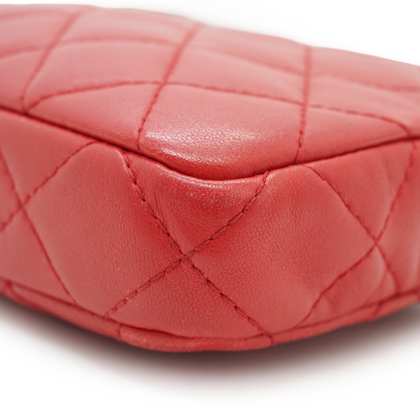 CC Lambskin Double Zip Crossbody Wallet-on-Chain