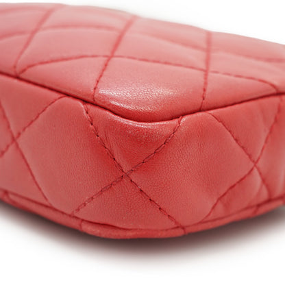 CC Lambskin Double Zip Crossbody Wallet-on-Chain