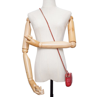 CC Lambskin Double Zip Crossbody Wallet-on-Chain
