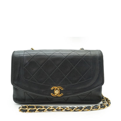 Vintage Lambskin Matelasse Diana 22 Flap Chain Shoulder Bag