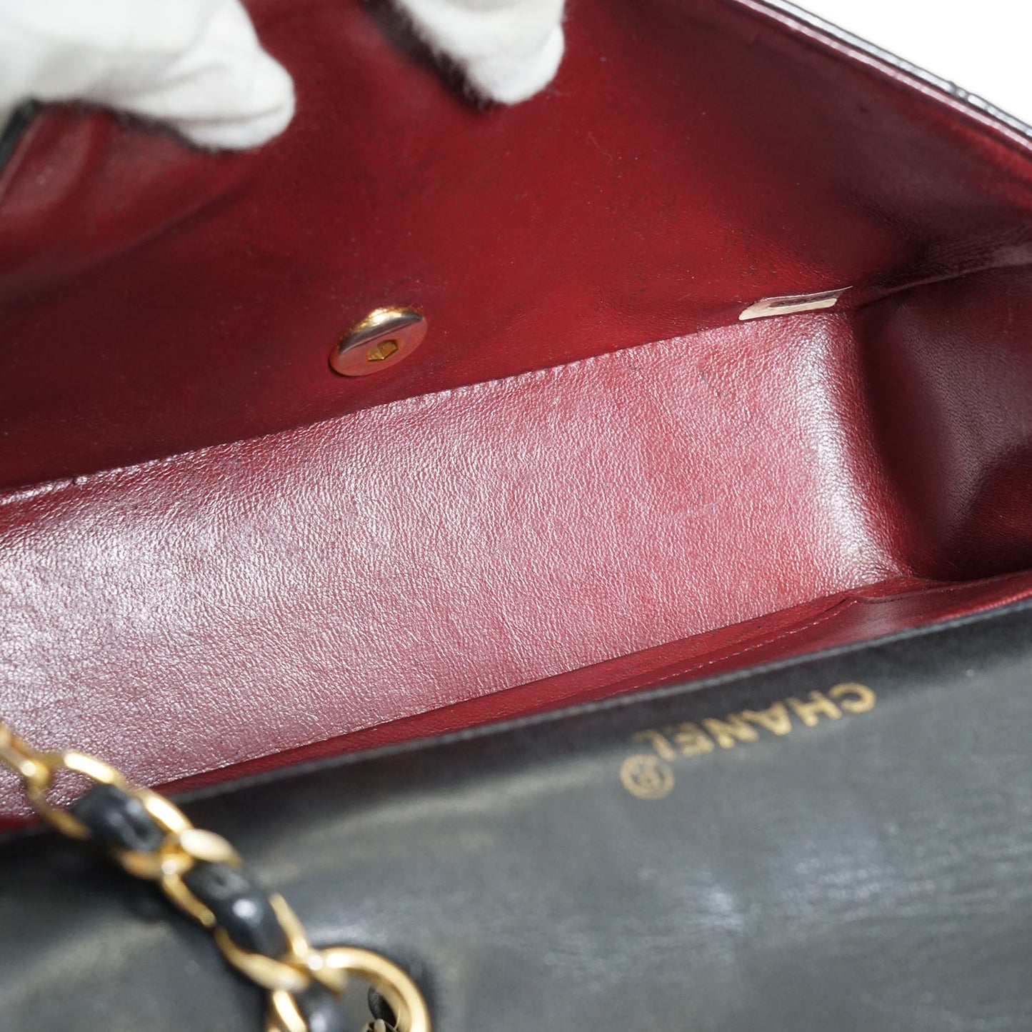 Vintage Lambskin Matelasse Diana 22 Flap Chain Shoulder Bag
