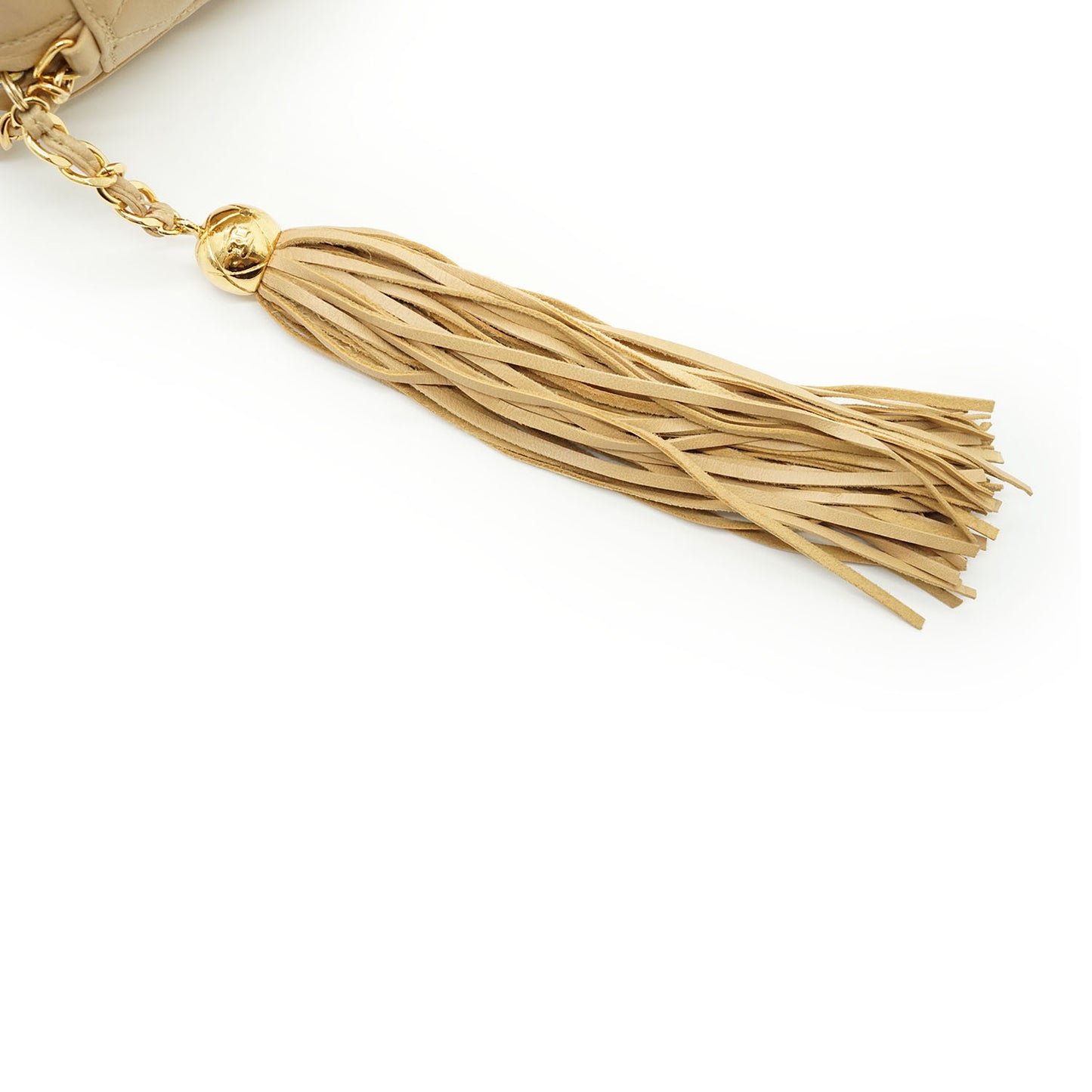 CC Lambskin Matelasse Fringe Chain Shoulder Camera Bag