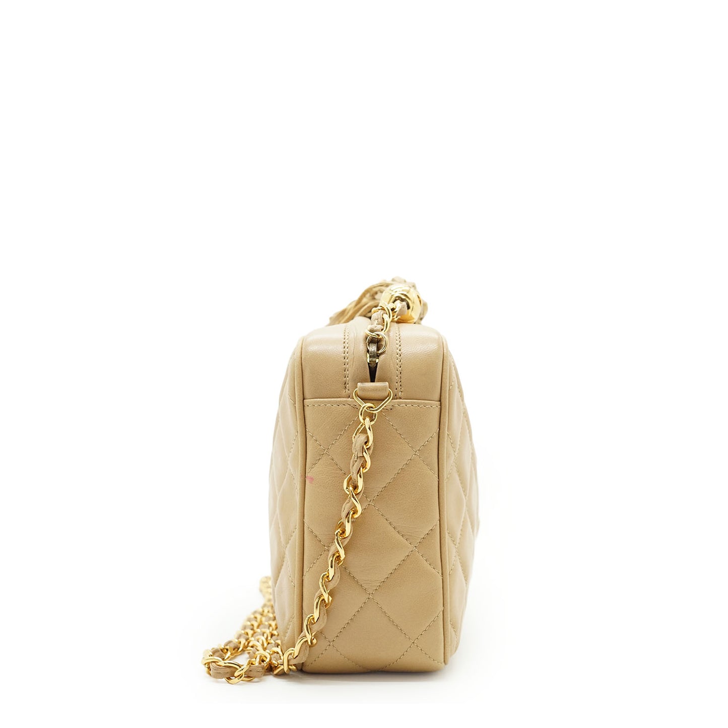 CC Lambskin Matelasse Fringe Chain Shoulder Camera Bag