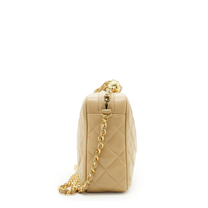 CC Lambskin Matelasse Fringe Chain Shoulder Camera Bag