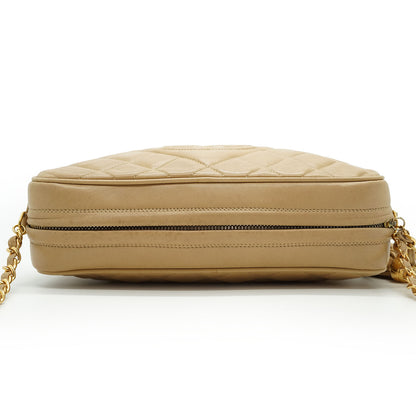 CC Lambskin Matelasse Fringe Chain Shoulder Camera Bag