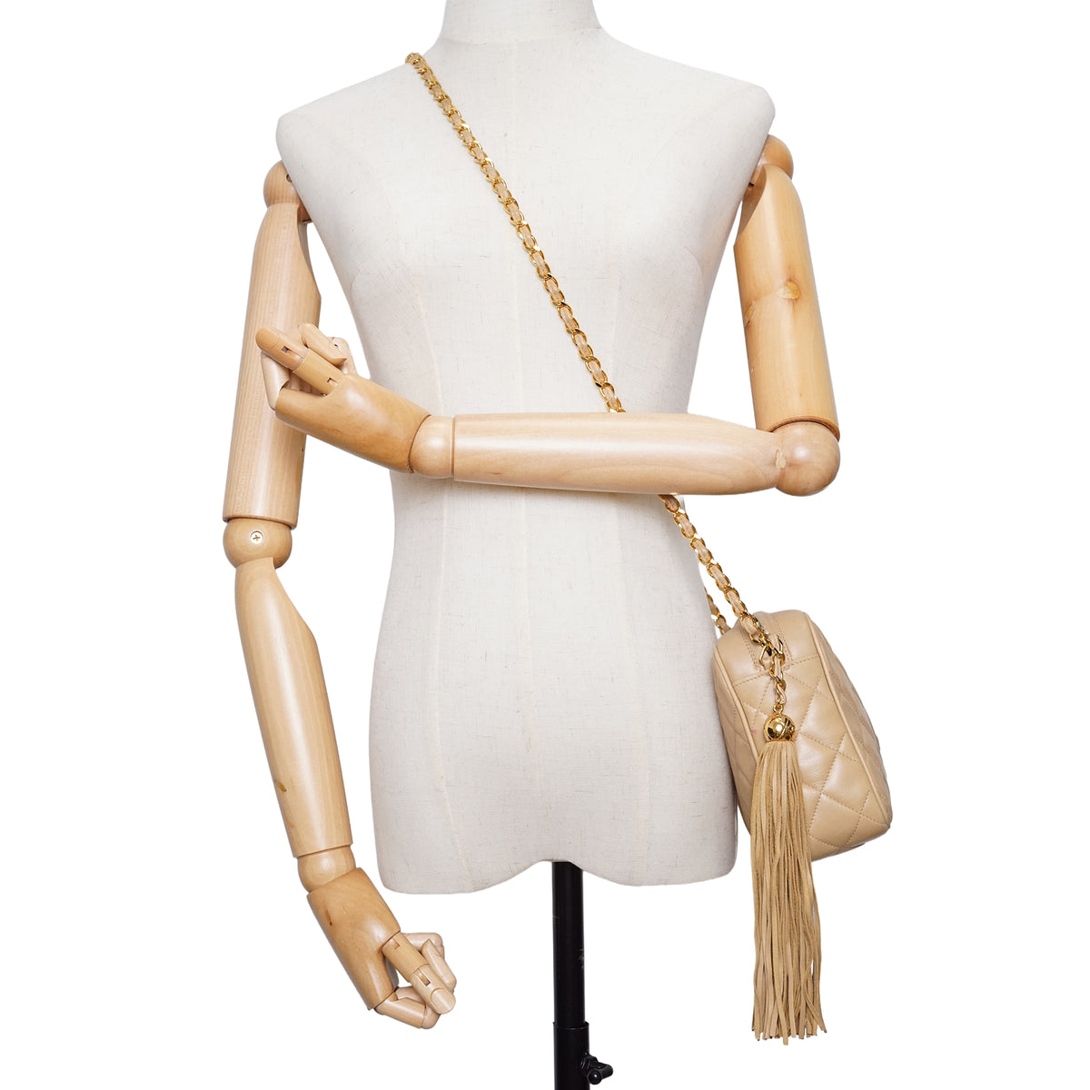 CC Lambskin Matelasse Fringe Chain Shoulder Camera Bag