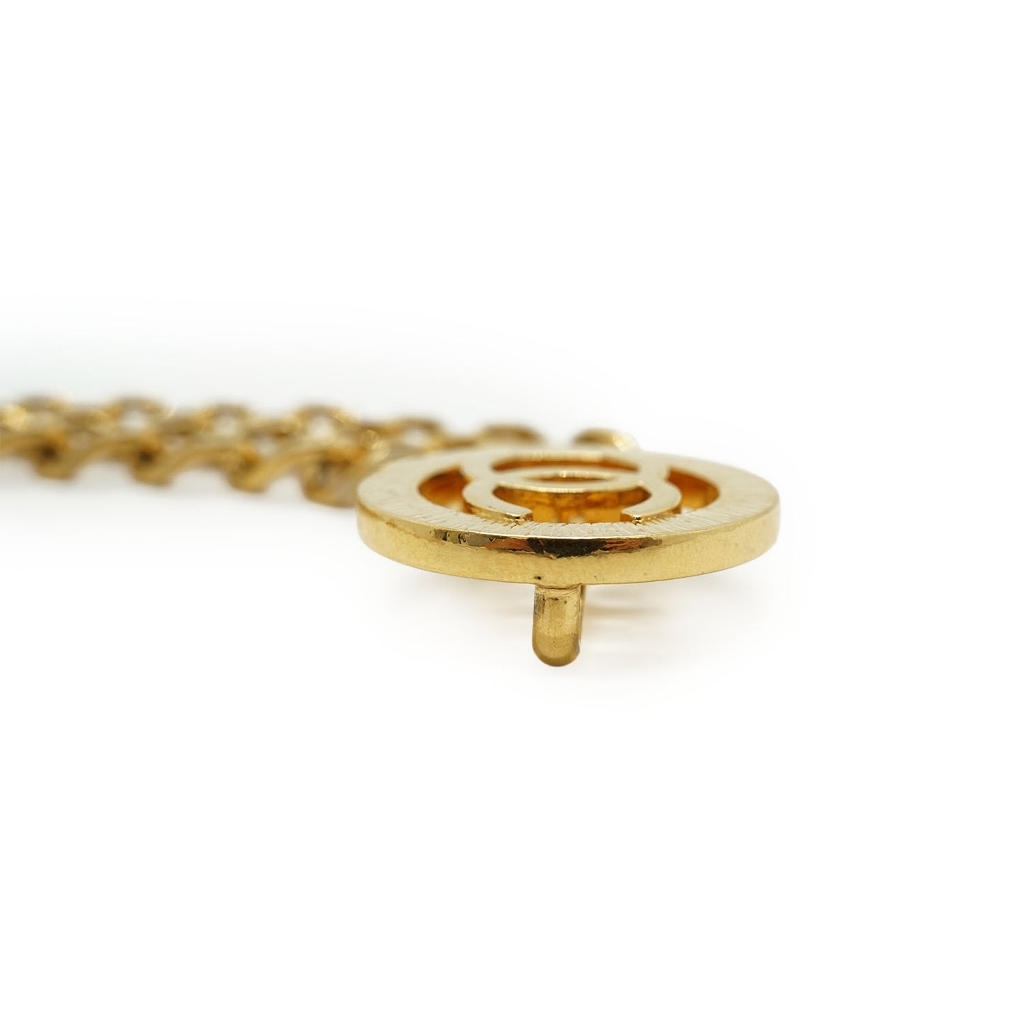 CC Sunburst Medallion Double-Layer Chain Waist Belt