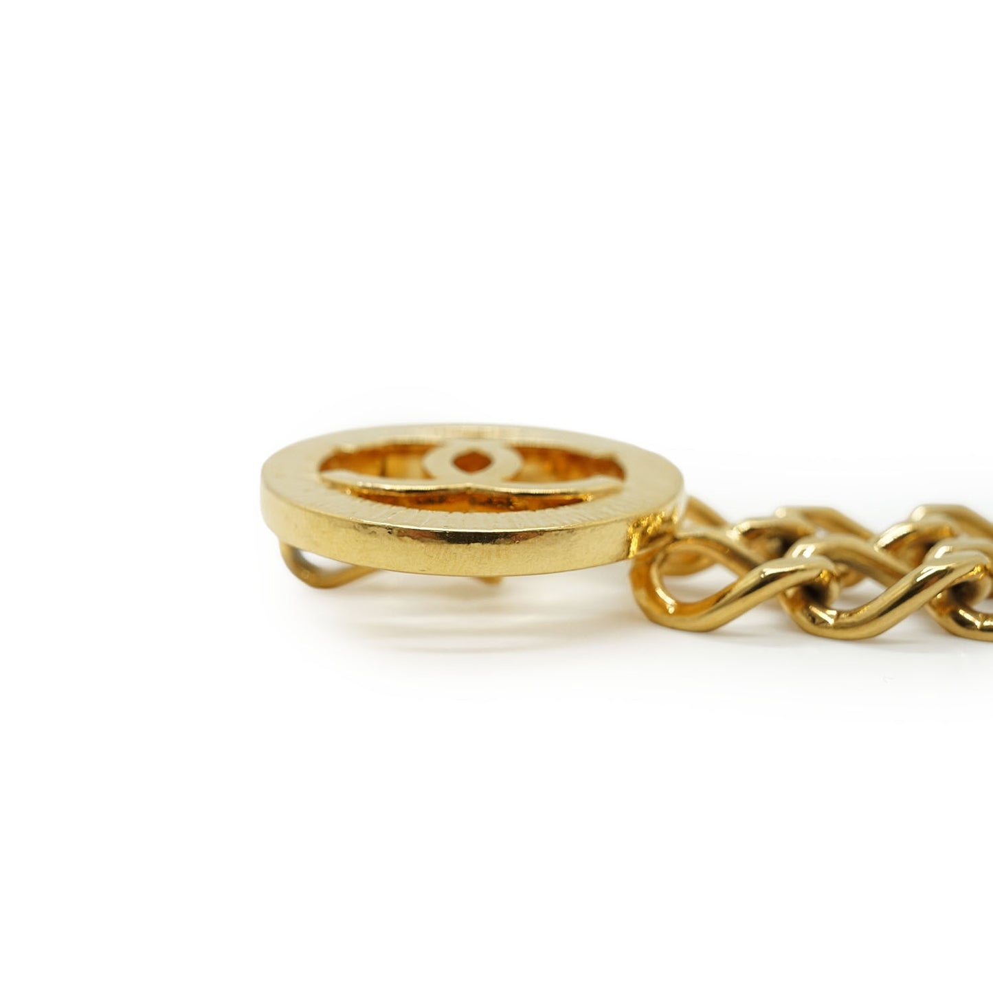 CC Sunburst Medallion Double-Layer Chain Waist Belt