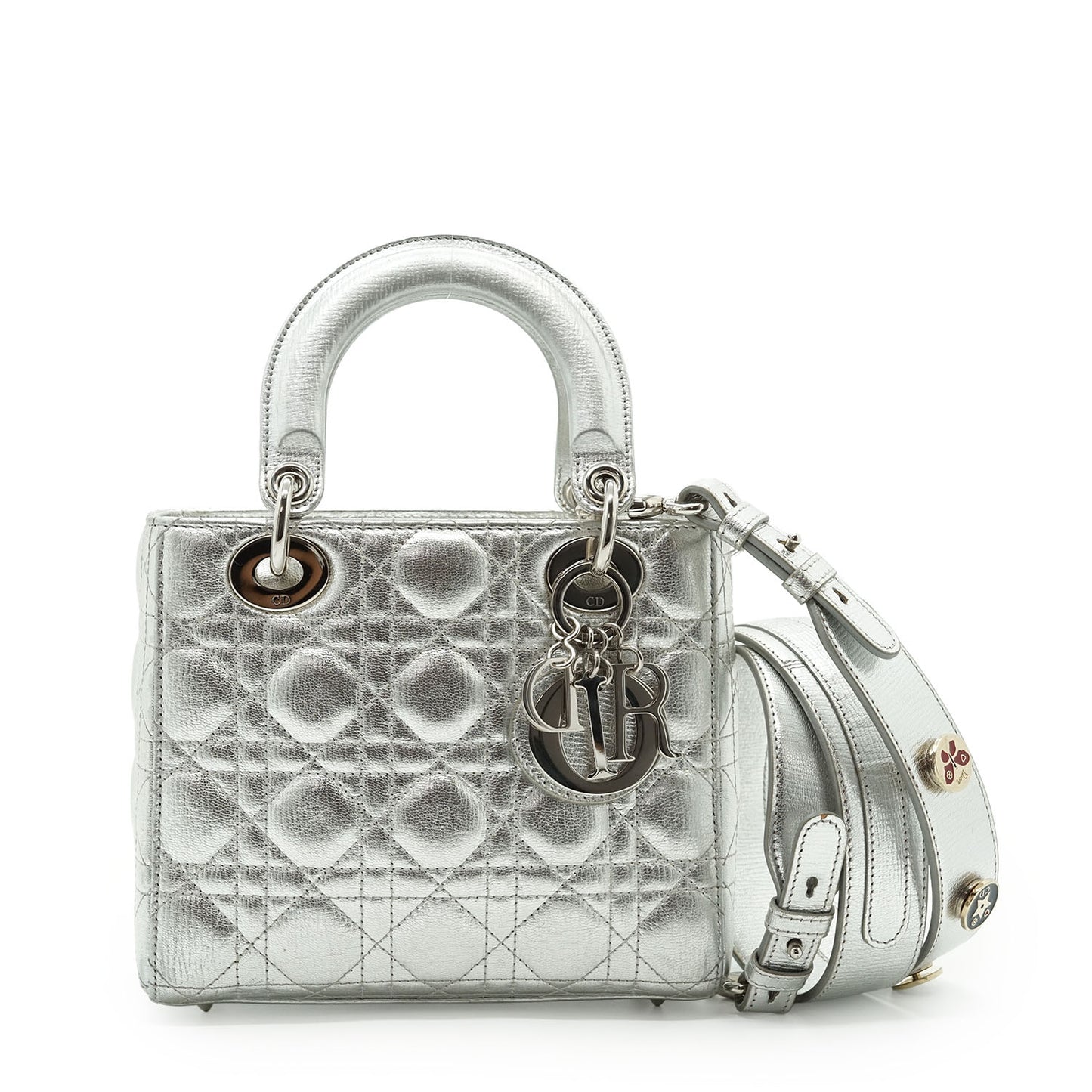 Lady Dior My ABCDior Cannage Metallic Lambskin Small