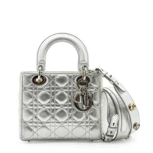 Lady Dior My ABCDior Cannage Metallic Lambskin Small
