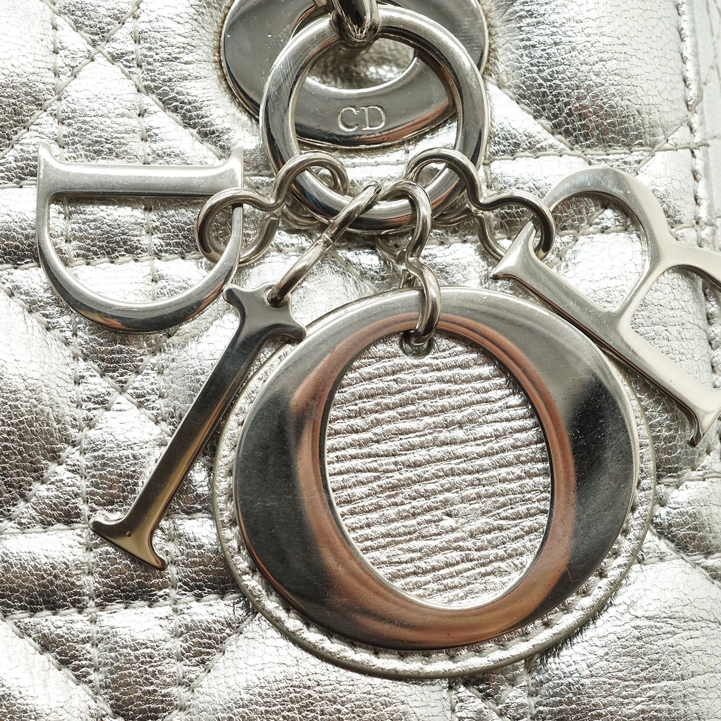 Lady Dior My ABCDior Cannage Metallic Lambskin Small