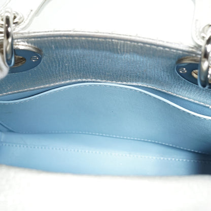 Lady Dior My ABCDior Cannage Metallic Lambskin Small