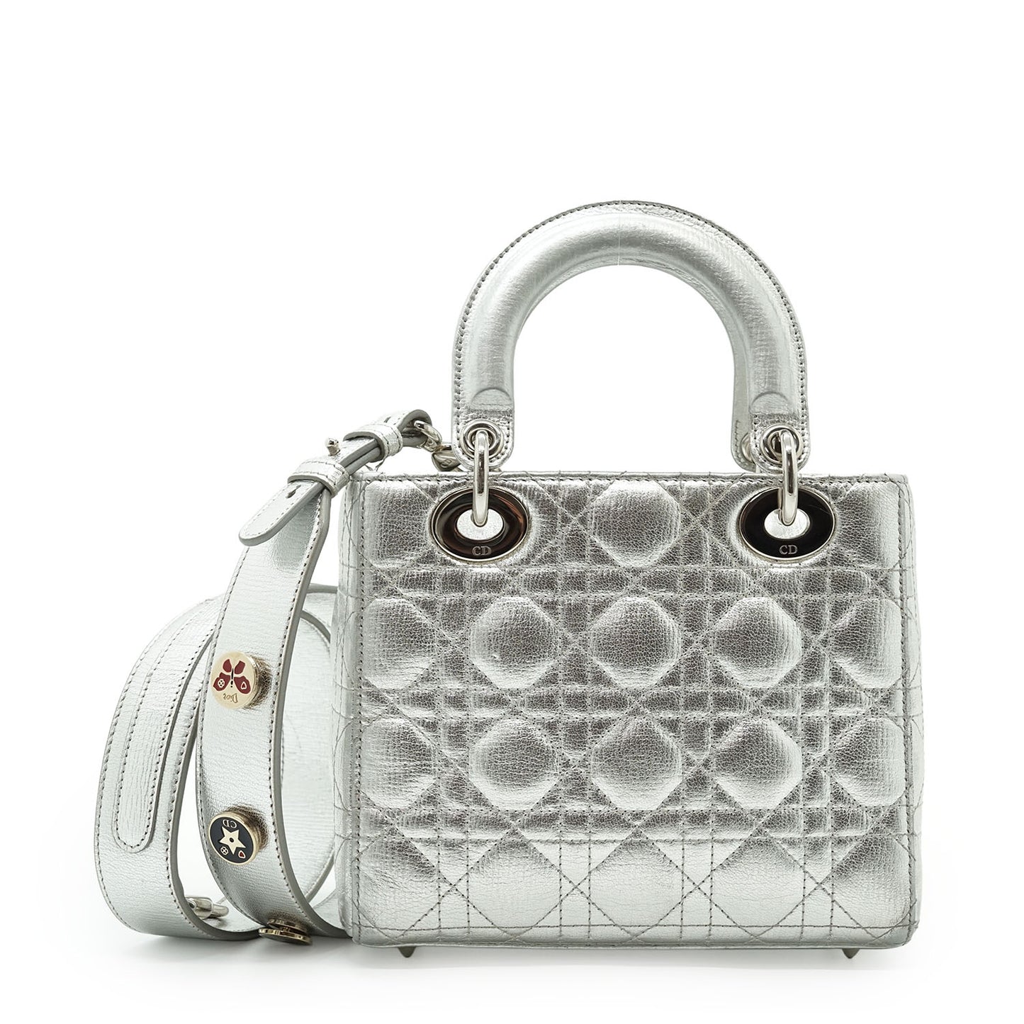 Lady Dior My ABCDior Cannage Metallic Lambskin Small