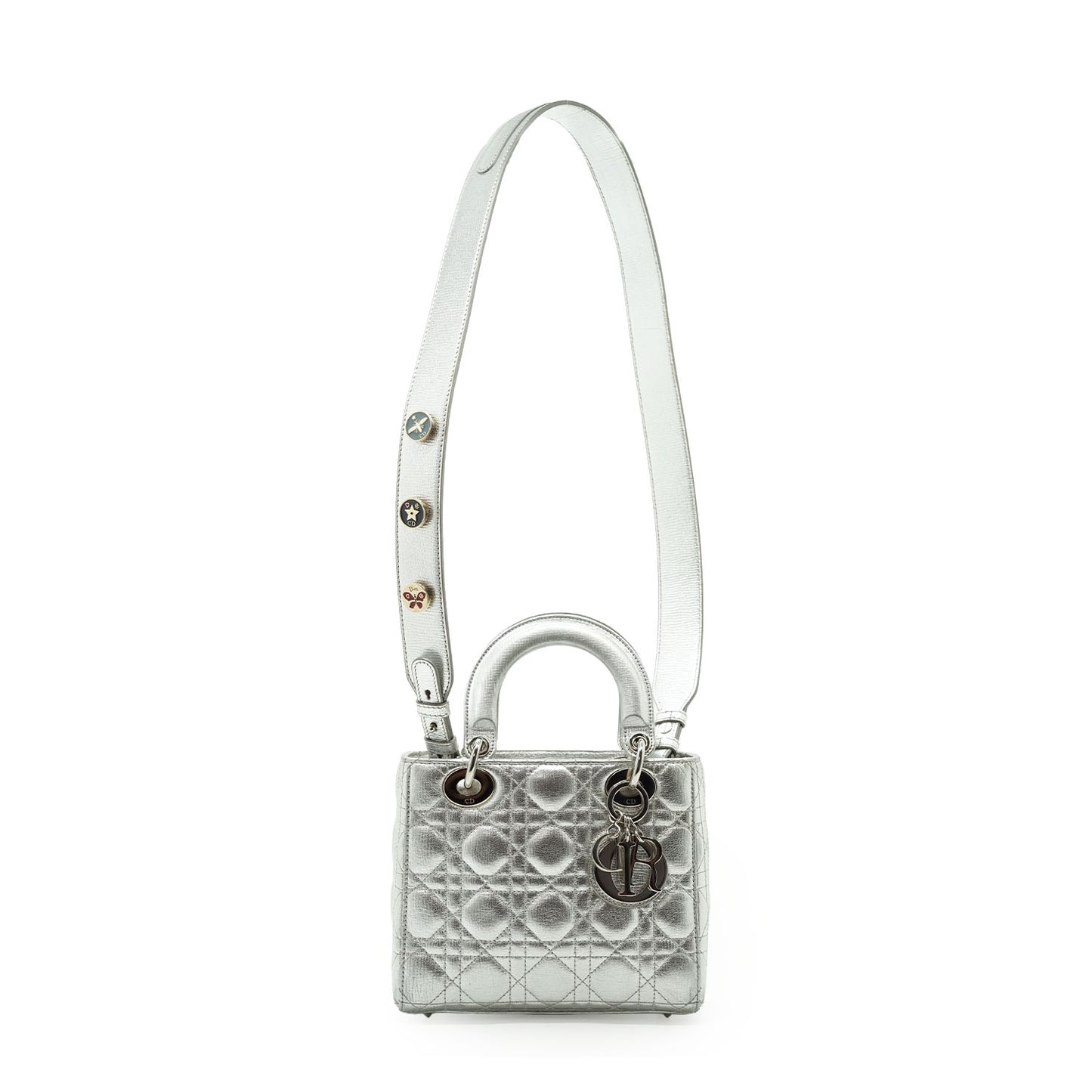 Lady Dior My ABCDior Cannage Metallic Lambskin Small