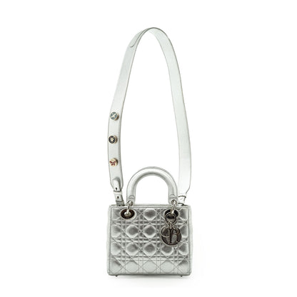 Lady Dior My ABCDior Cannage Metallic Lambskin Small