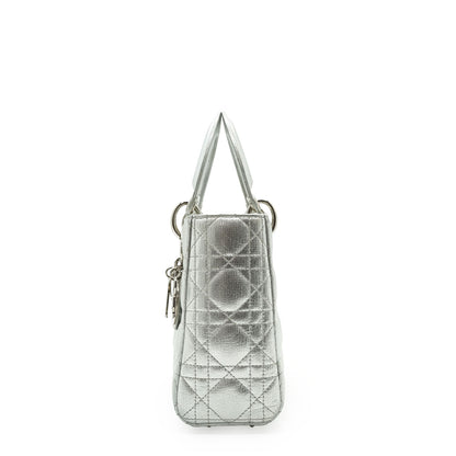 Lady Dior My ABCDior Cannage Metallic Lambskin Small