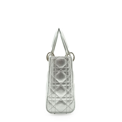 Lady Dior My ABCDior Cannage Metallic Lambskin Small