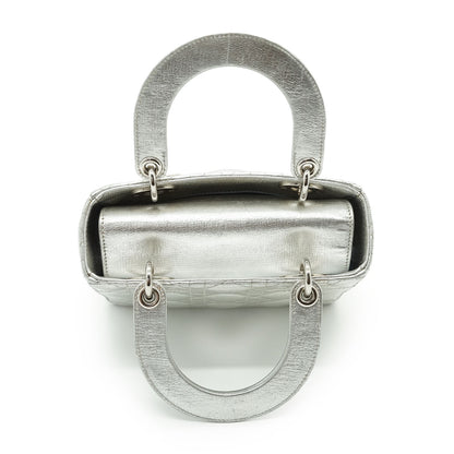 Lady Dior My ABCDior Cannage Metallic Lambskin Small