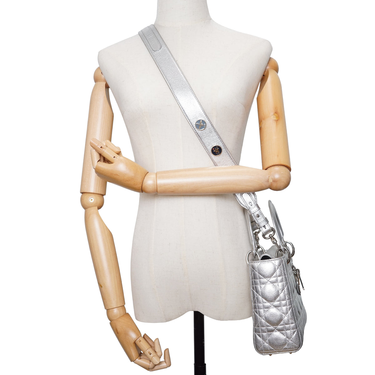 Lady Dior My ABCDior Cannage Metallic Lambskin Small