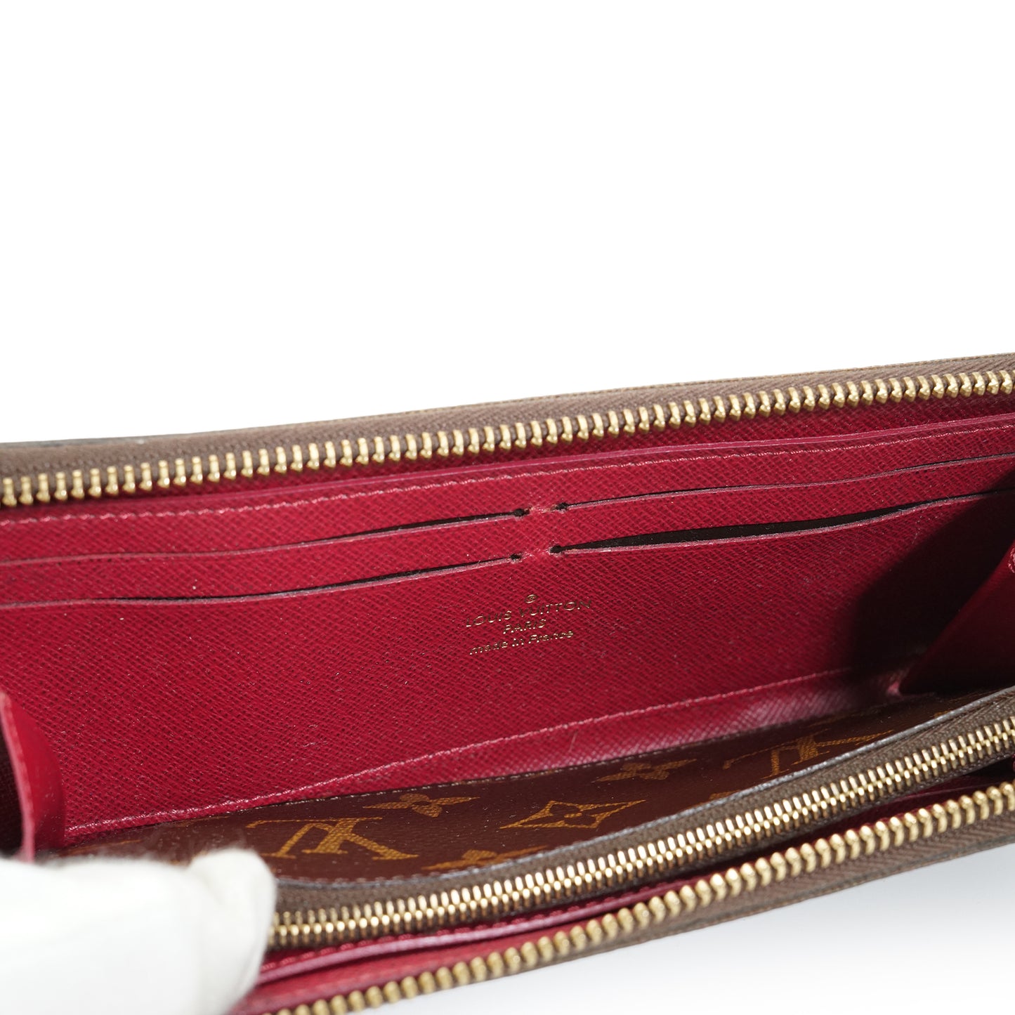 Monogram Portefeuille Clemence Fuchsia Long Wallet