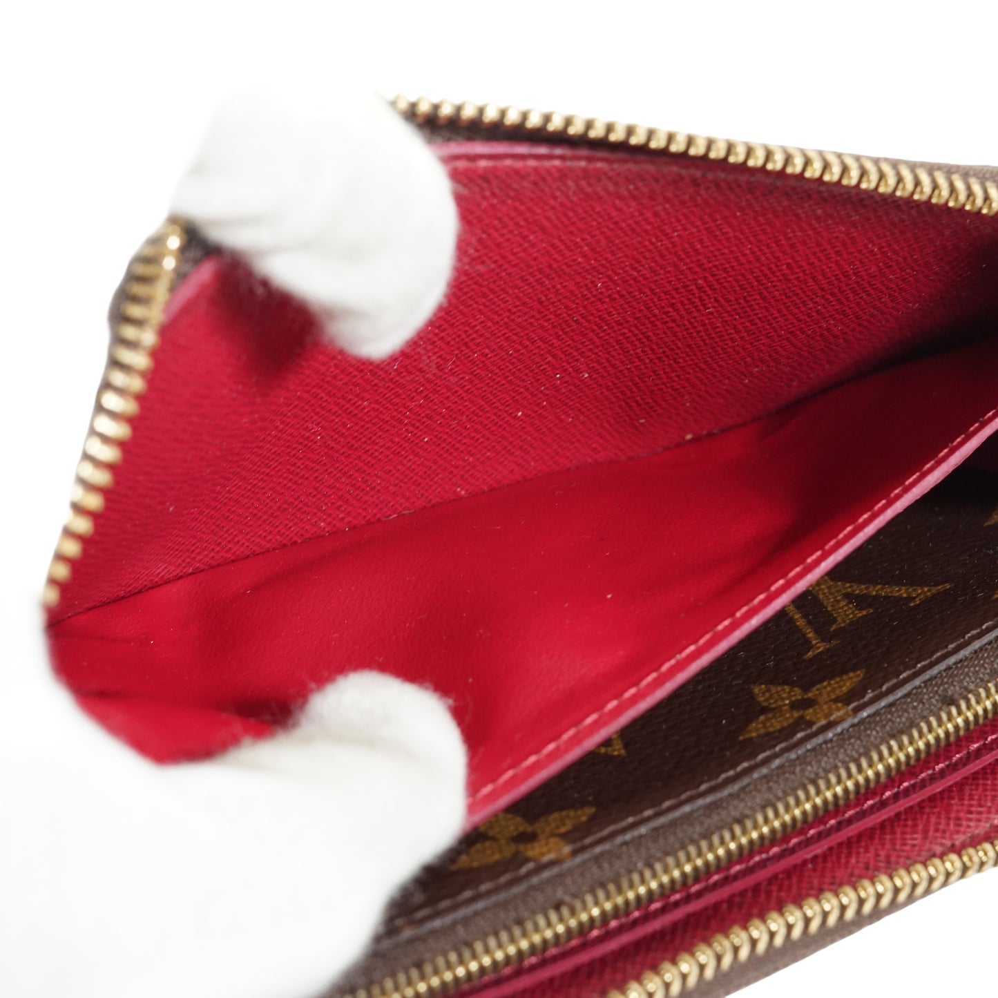 Monogram Portefeuille Clemence Fuchsia Long Wallet