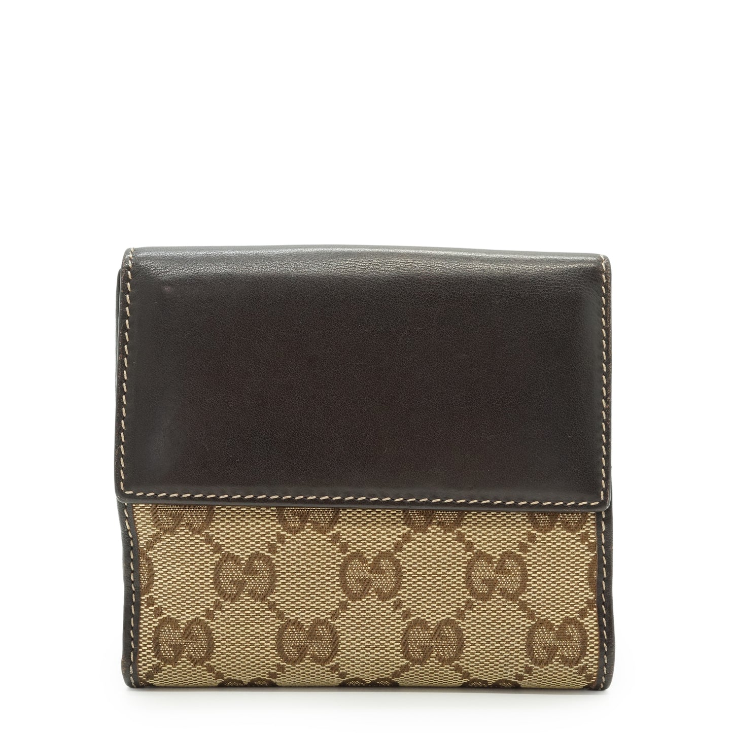 GG Canvas Heart Snap Bifold Compact Wallet