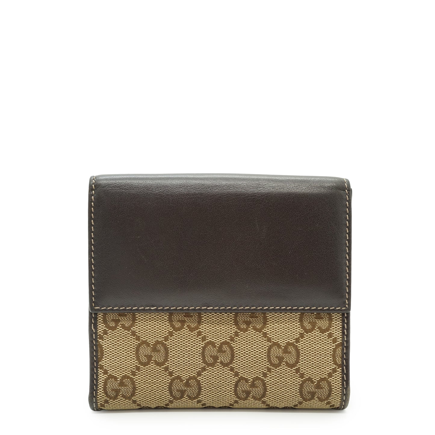 GG Canvas Heart Snap Bifold Compact Wallet