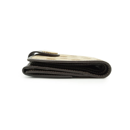 GG Canvas Heart Snap Bifold Compact Wallet