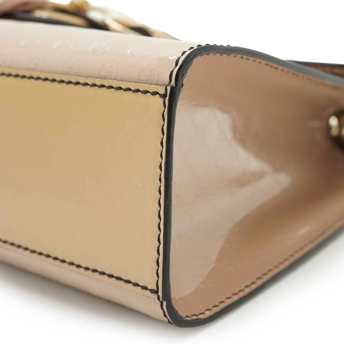 Guccissima Emily Bicolor Patent Leather Tassel Chain Shoulder Bag Japan Exclusive