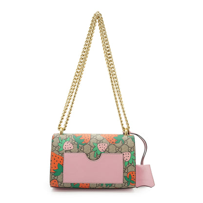 GG Supreme Strawberry Padlock Small Chain Shoulder Bag