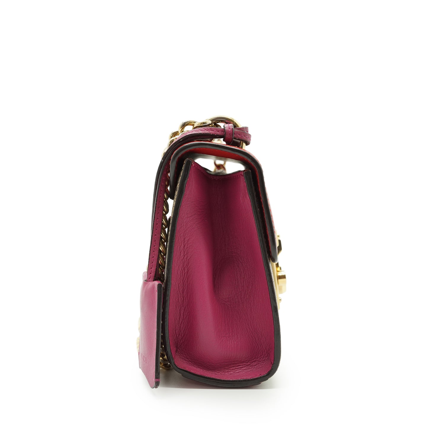 GG Supreme Coated Canvas Padlock Small Chain Shoulder Bag
