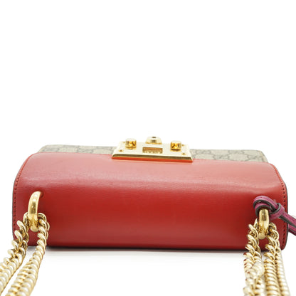 GG Supreme Coated Canvas Padlock Small Chain Shoulder Bag