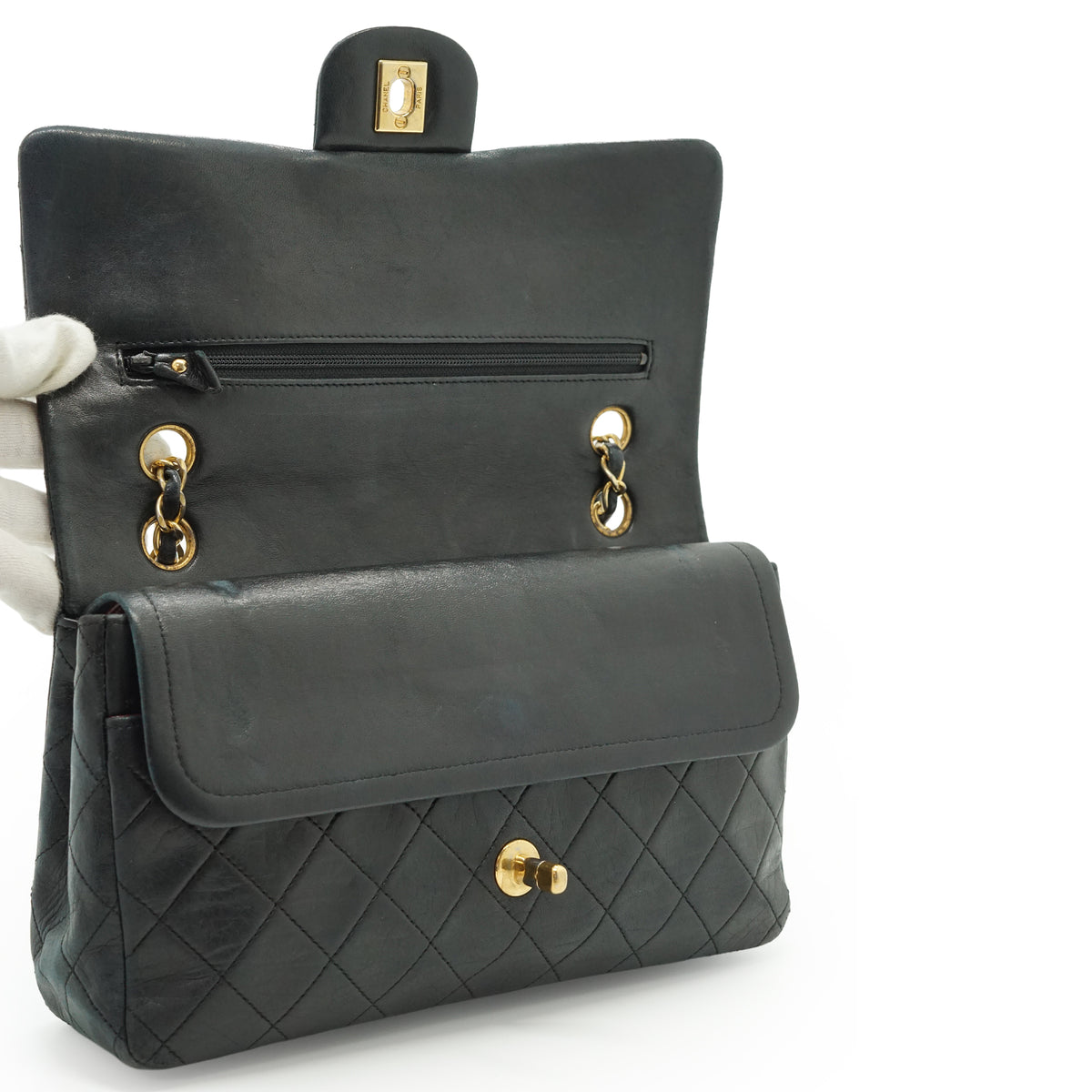 Double Flap Matelasse 25 Lambskin Chain Shoulder Bag