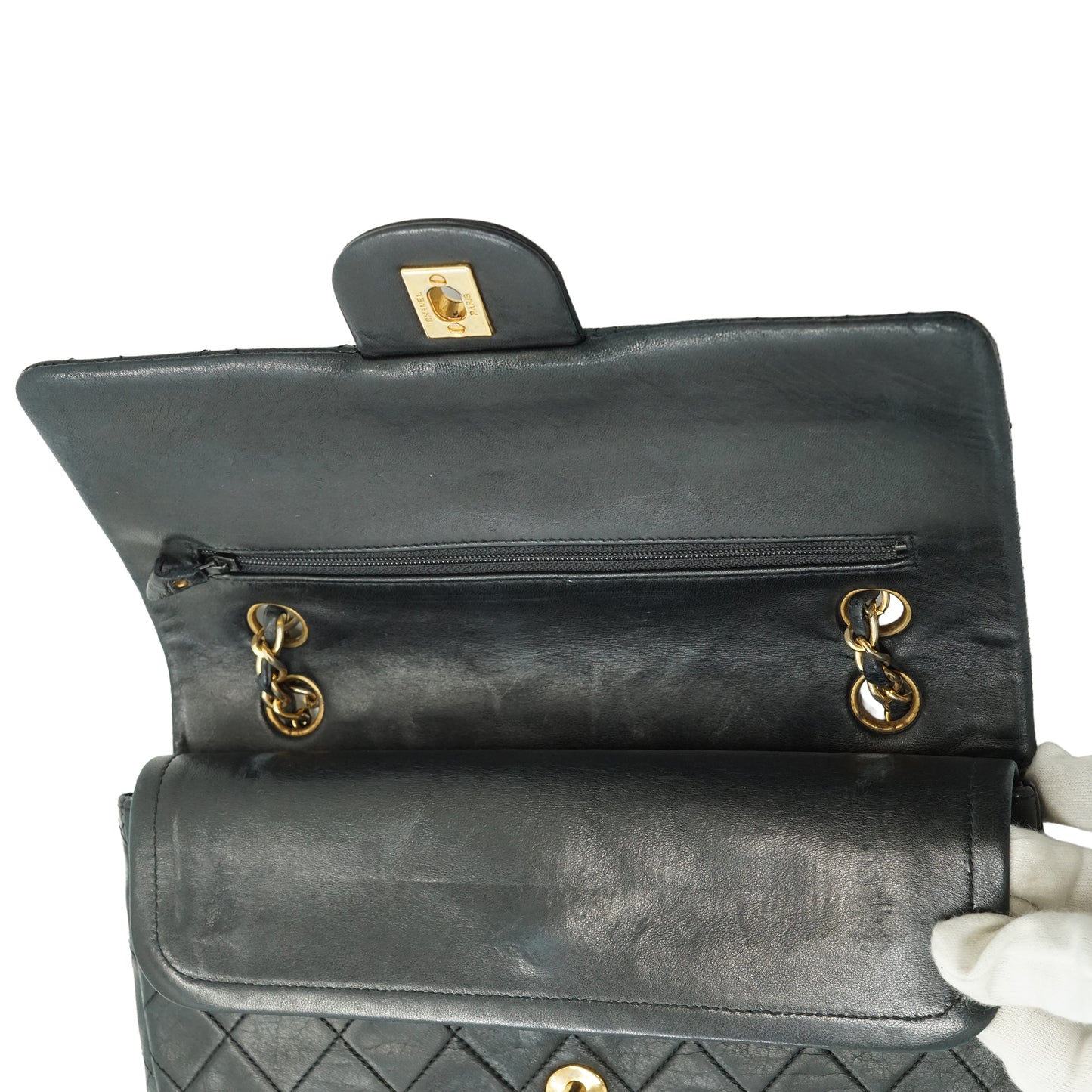 Double Flap Matelasse 25 Lambskin Chain Shoulder Bag