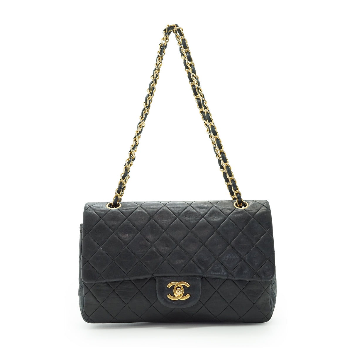 Double Flap Matelasse 25 Lambskin Chain Shoulder Bag