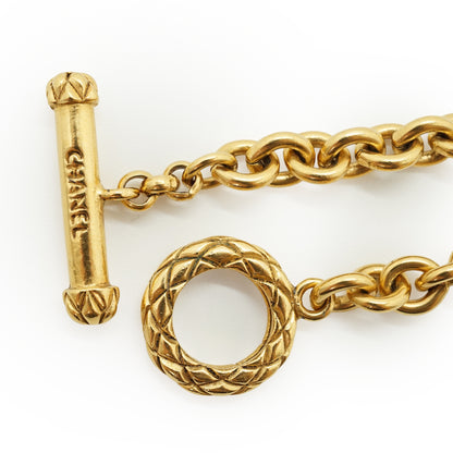 Vintage Large CC Gripoix Long Necklace GP