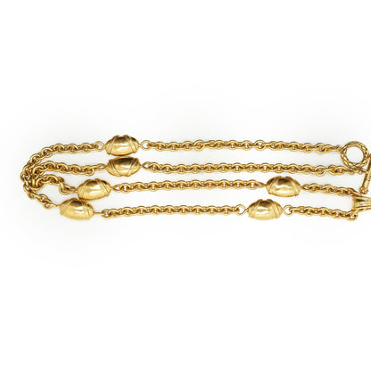 Vintage Large CC Gripoix Long Necklace GP
